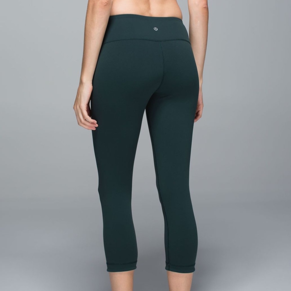 Lululemon Wunder Under Crop Legging Fuel Green